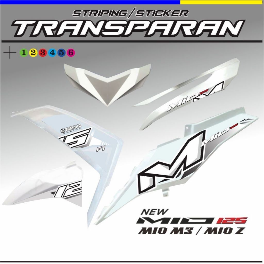 STRIPING TERLARIS Sticker Striping  Mio M3 Transparan Striping Mio M3 / Mio Z / Mio 125