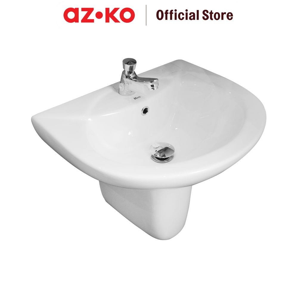 AZKO Kris Wastafel Dinding Tempel C212 - Putih Wall Basin Wastafel Westafel Tempat Cuci Tangan Perle