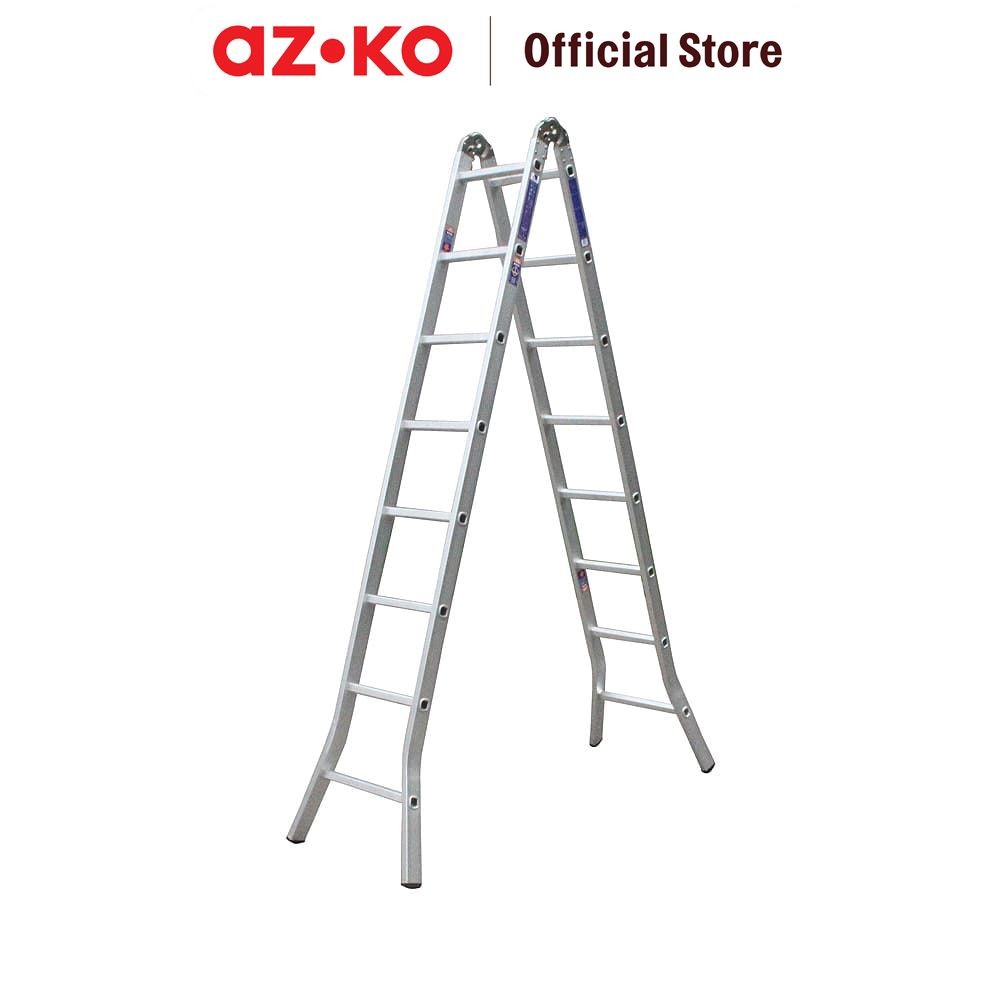 AZKO Fixsteps Tangga Lipat Aluminium Two Joint 8 Step Multifunction Household Ladder Peralatan Rumah