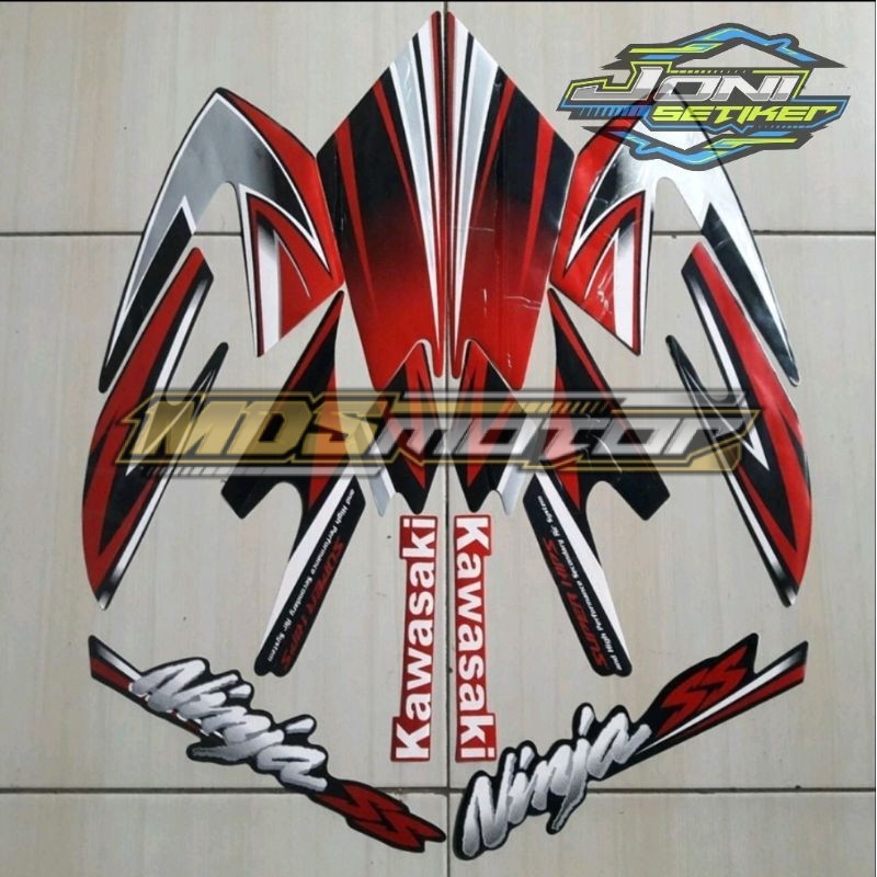 COD STIKER STRIPING ORI KAWASAKI NINJA SS 2010 MERAH NINJA SS MERAH 2010