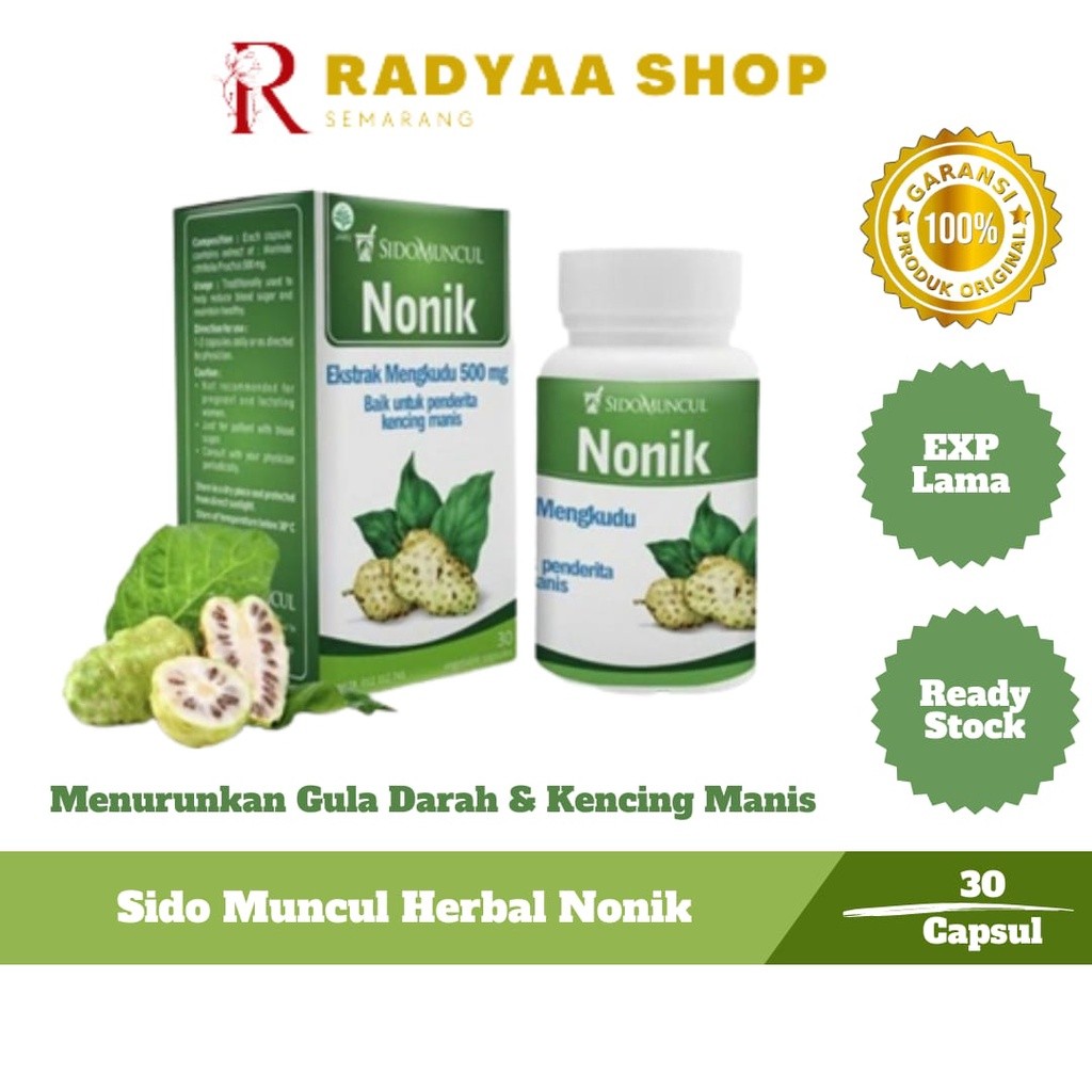 

Sido Muncul Nonik 30 Kapsul Herbal - Mengkudu Meringankan Kencing Manis