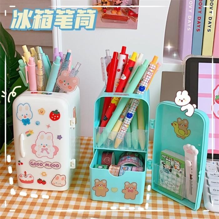 

(Joyhope) ST9865 Kotak Penyimpanan Kulkas Aesthetic FREE STICKER Tempat Pensil Organizer Stationery Desktop Pencil Holder Tempat Alat tulis