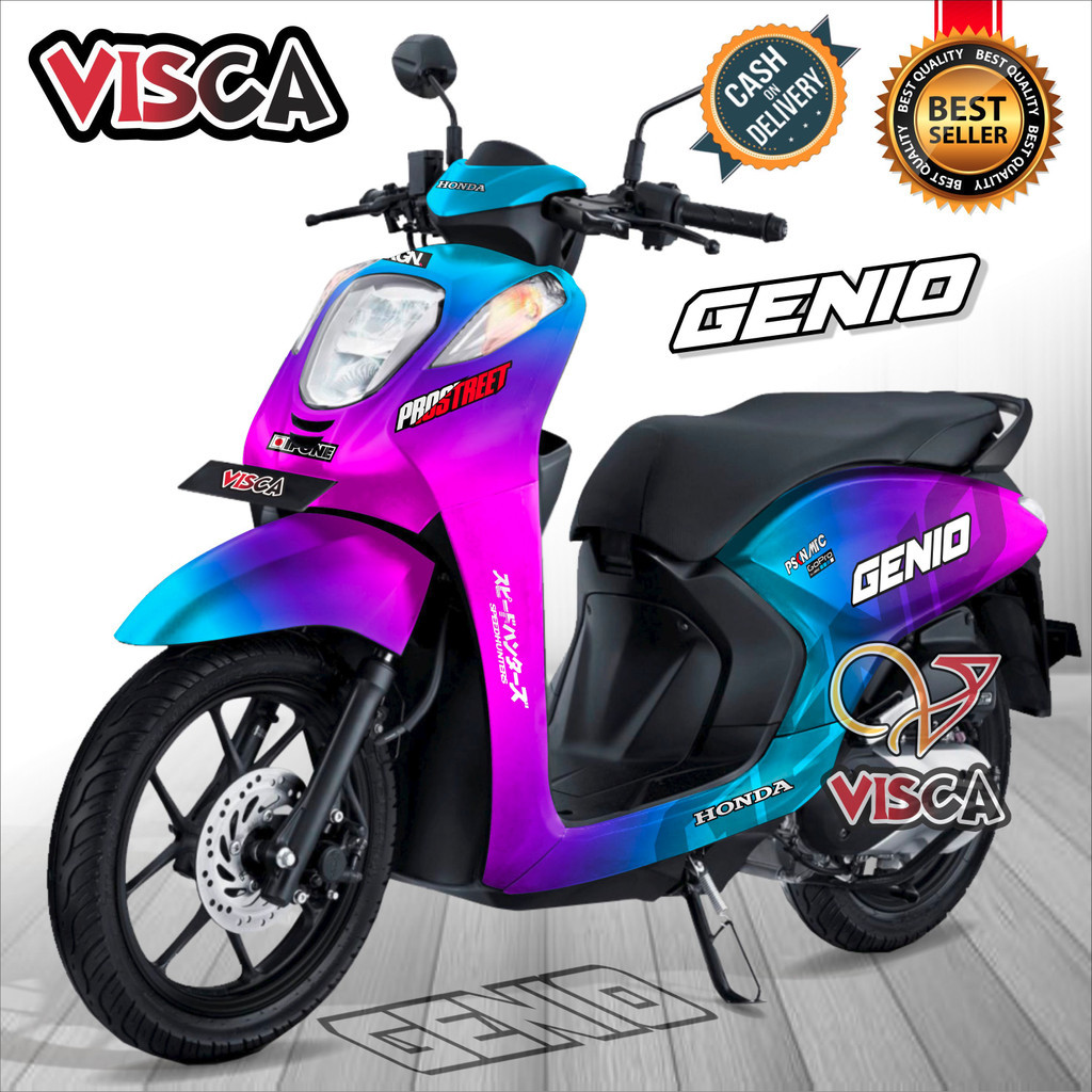 Decal Genio Full Body 2022 Stiker Genio Variasi 2022 Full Body Stiker Motor Genio 2022 Striping Geni