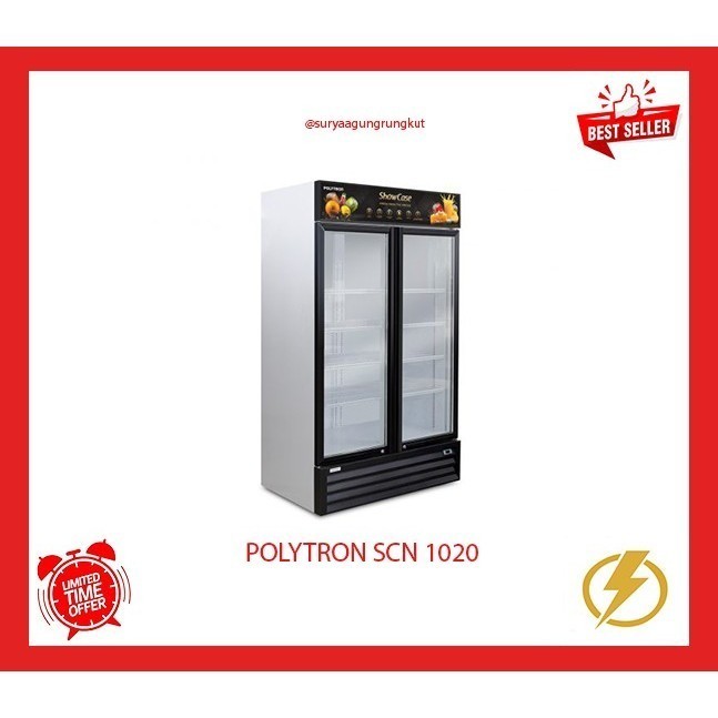 SHOWCASE POLYTRON 2 PINTU 1000 LITER - SCN 1020
