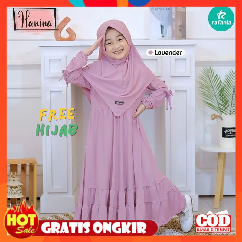[PREMIUM ORIGINAL] HANINA KIDS SYAR'I SET KHIMAR/GAMIS ANAK TERMURAH MODEL TERBARU /GAMIS ANAK TERBA
