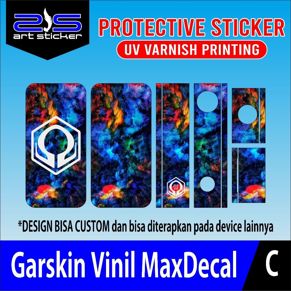 

StikerHeksomV3 Abstrak Blue 5 UV Varnish Printing