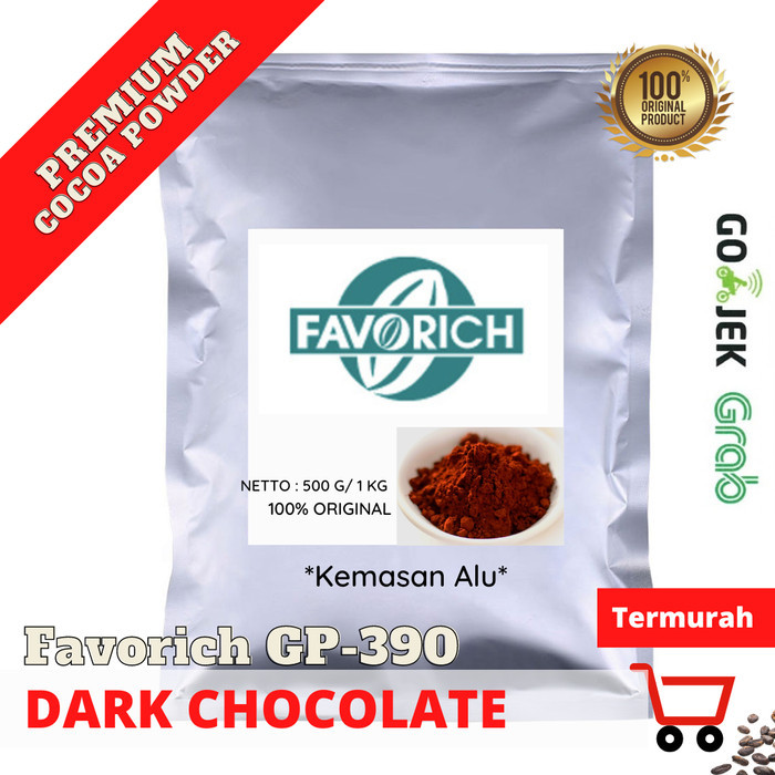 

Favorich GP390 Cocoa Powder - Coklat Bubuk Favorich Dark Chocolate - 500 G
