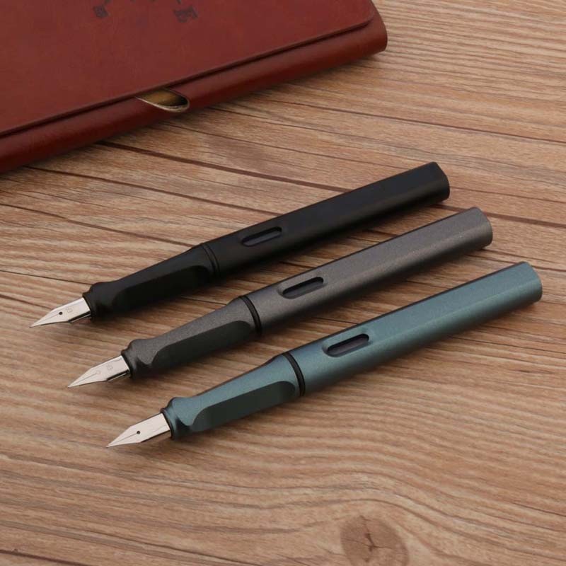 

1pc Plastic Matte Black 860 Fountain Pen EF Nib Frosted Green Stationery School Office Supplies Ink Pens