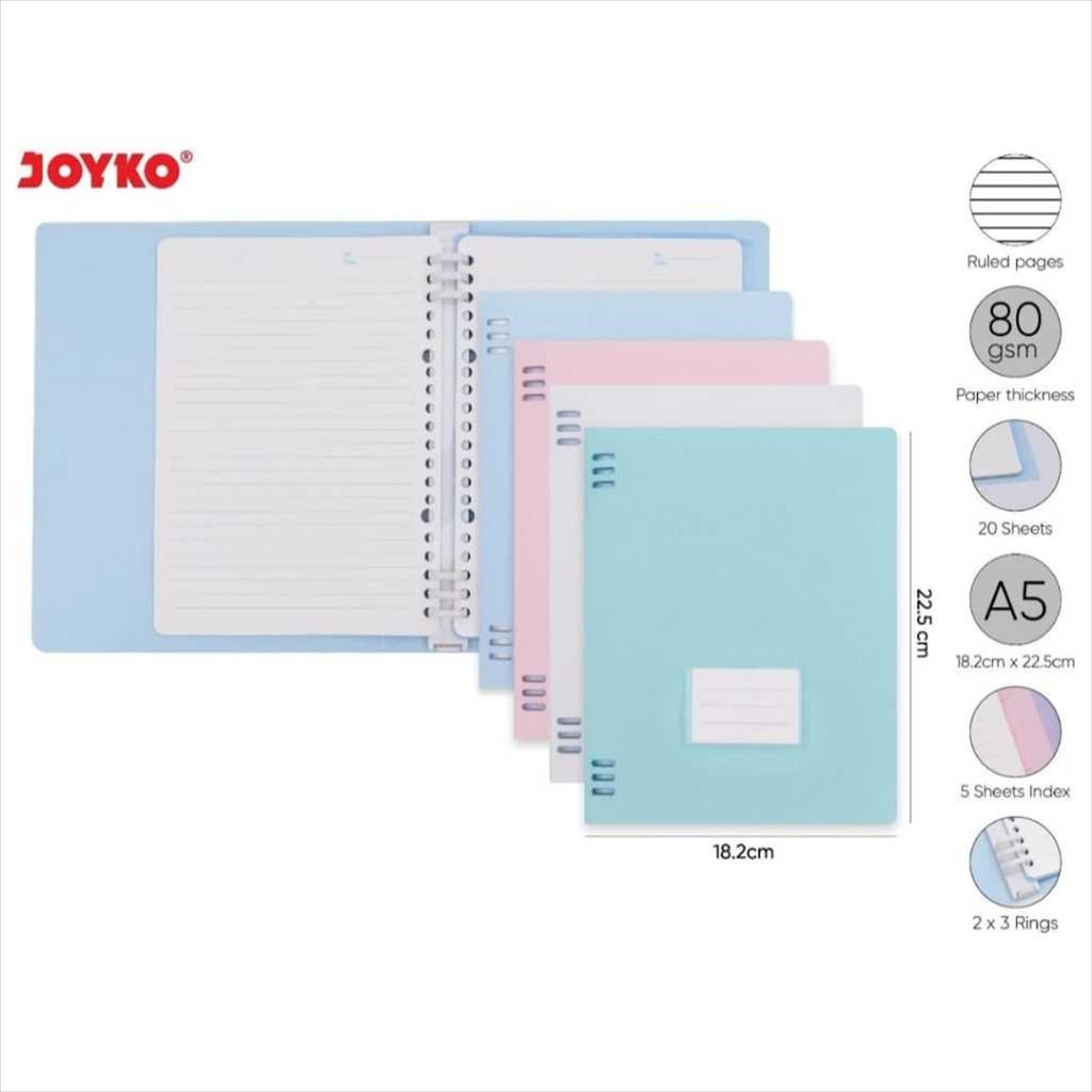 

[P] Binder Note BN-102 A5 Joyko Pastel [PCS]