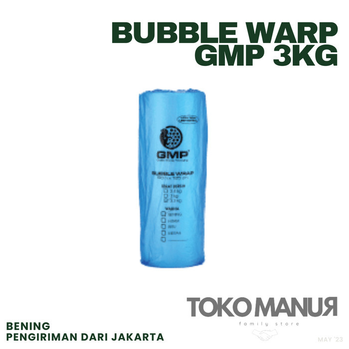 

BUBBLE WRAP GMP HITAM / BENING 1 ROLL 3 KG - Bening
