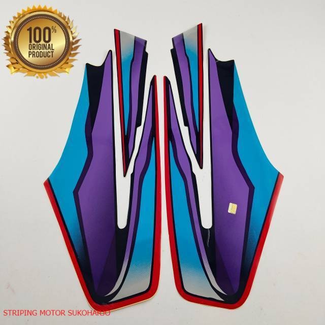(ORI) striping yamaha RX KING 1999 biru ungu kualitas original
