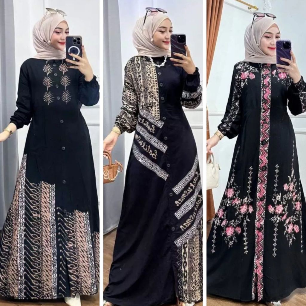 SMB67 Colab x Batik Usman - Terbaru Gamis twill rayon ori cap malaman  Syari Muslim gamis rayon prem