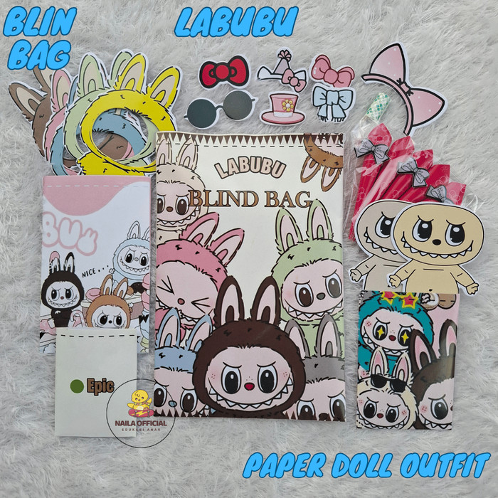Best seller Labubu Blind Blin Bag Nail Paper Doll Series Kuromy Cinnamorol Avatar World Toca Boca Me
