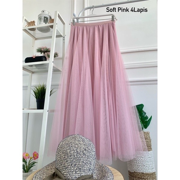 ROK TUTU POLOS PREMIUM PANJANG WANITA DEWASA MURAH BERKUALITAS BAHAN TILE IMPORT