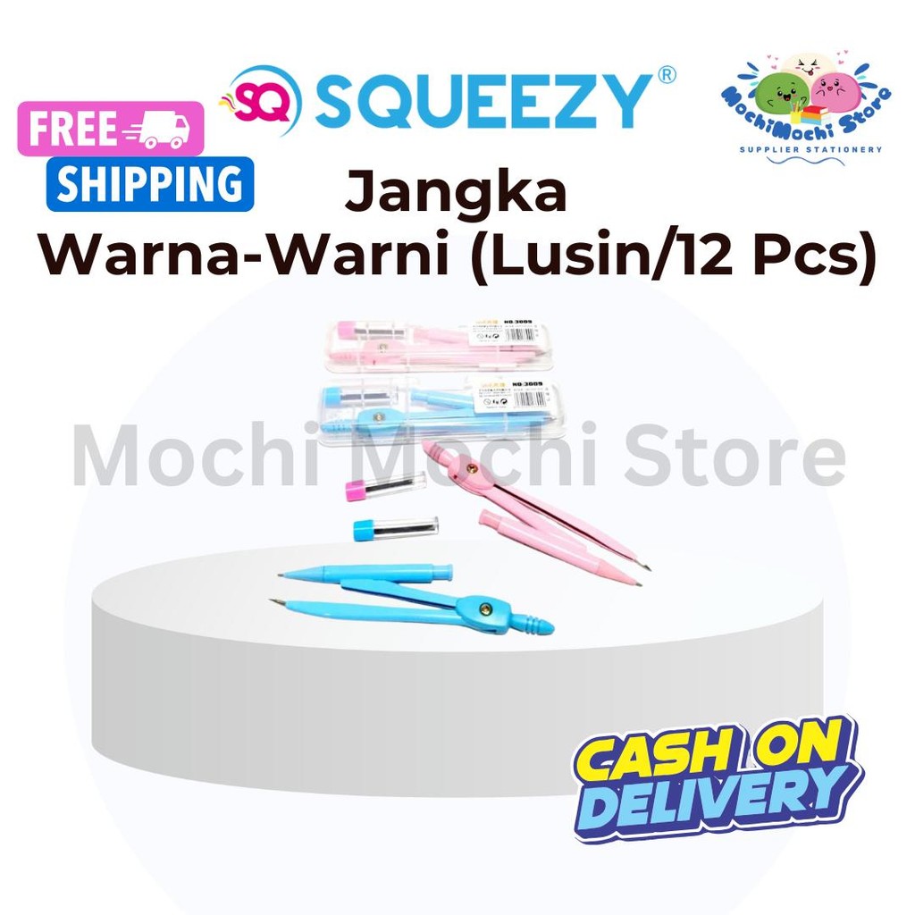 

PER LUSIN/12 PCS Jangka Set Pensil Mekanik + isi | Jangka Besi Warna Plus Isi Jangka | Set Jangkar Anak | DCS-SQ-3008
