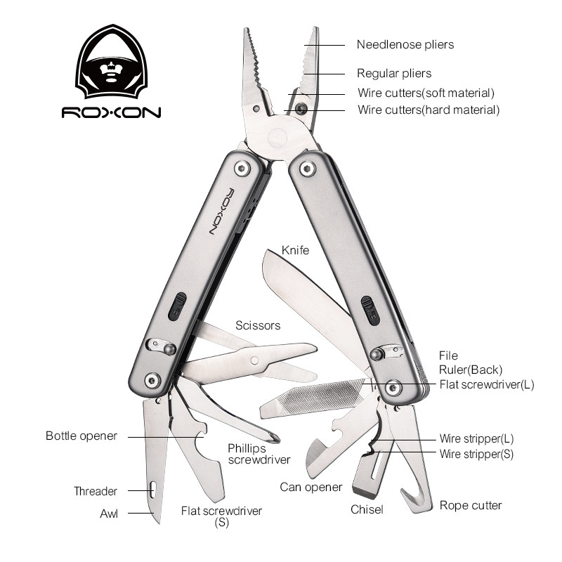 Roxon S804 Flex Multi tool Open-Source Modular Design and Customizable Multitool for Everyday Carry 