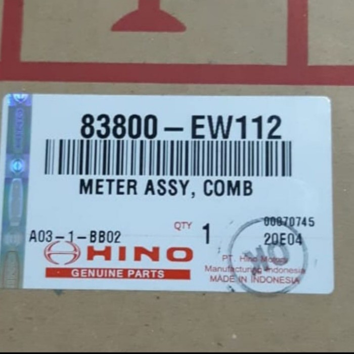 Speedometer Kilometer Assy Hino 500 FM260JD/JW 83800-EW112 Asli berkualitas