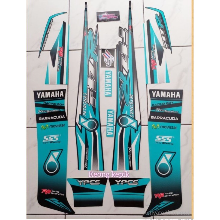 STRIPING FIZ R PETRONAS VARIASI BIRU TOSCA YAMAHA FIZ R POLET