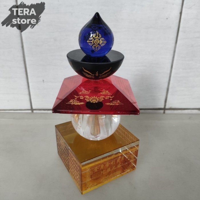 tempat relik model pagoda 5 elemen ukuran besar 18 cm