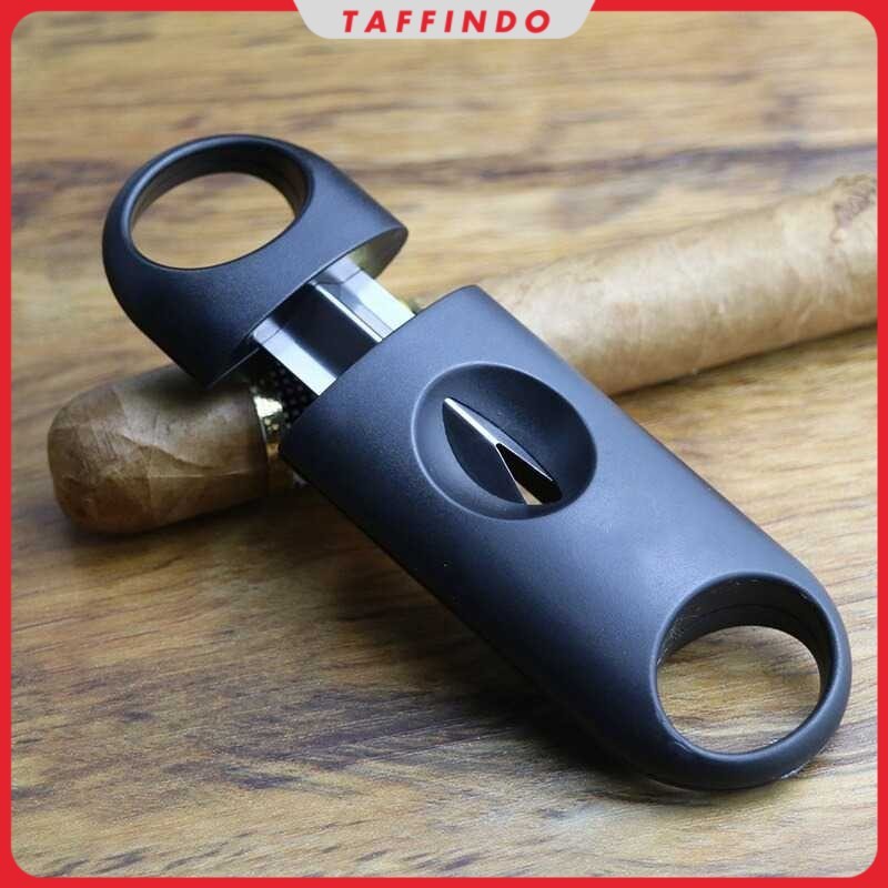 

KNIFEZER Pemotong Rokok Cerutu Cigar Cutter Guillotine Blade V Cut - 0810S