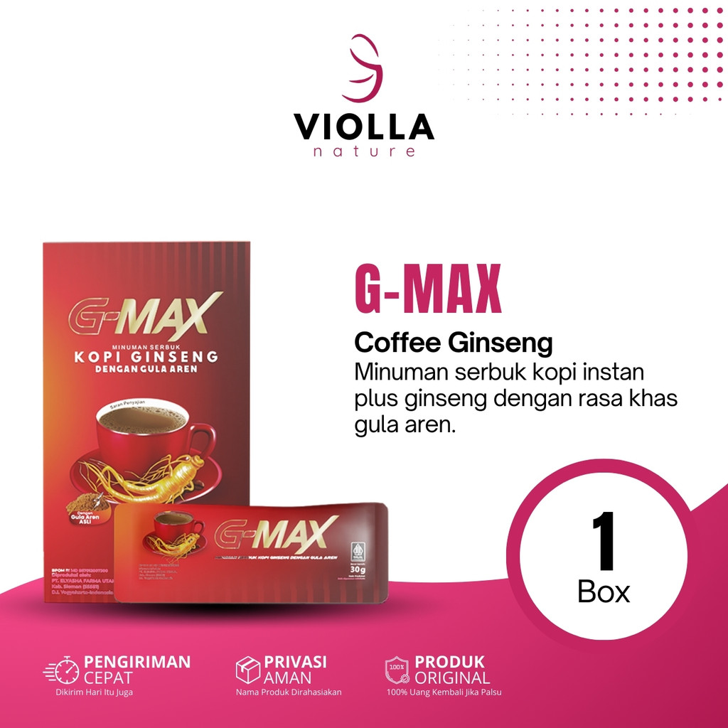 

G-MAX Kopi Ginseng Stamina Pria Tahan Lama BPOM