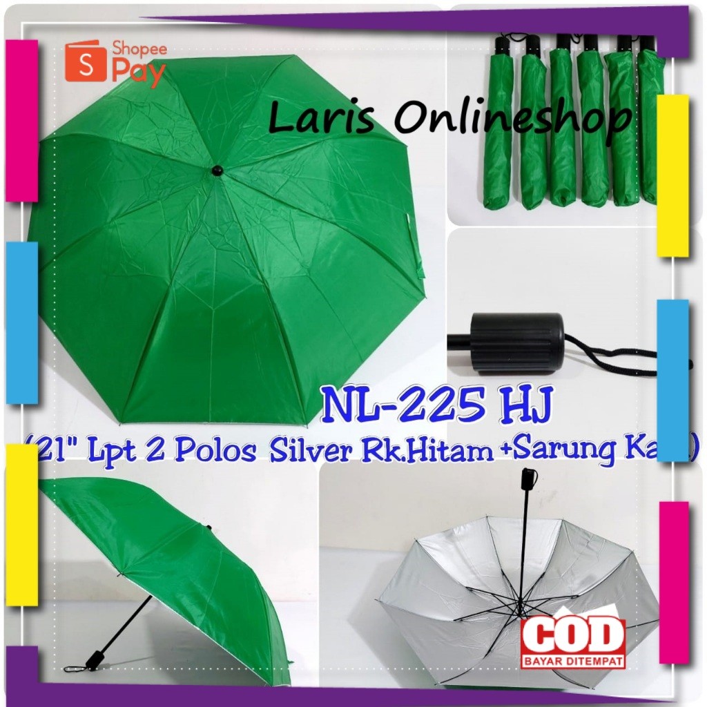 [PREMIUM ORIGINAL] Nagoya Payung Lipat 2 Termurah Polos Warna+Sarung / Payung Lipat 2 / Payung Lipat