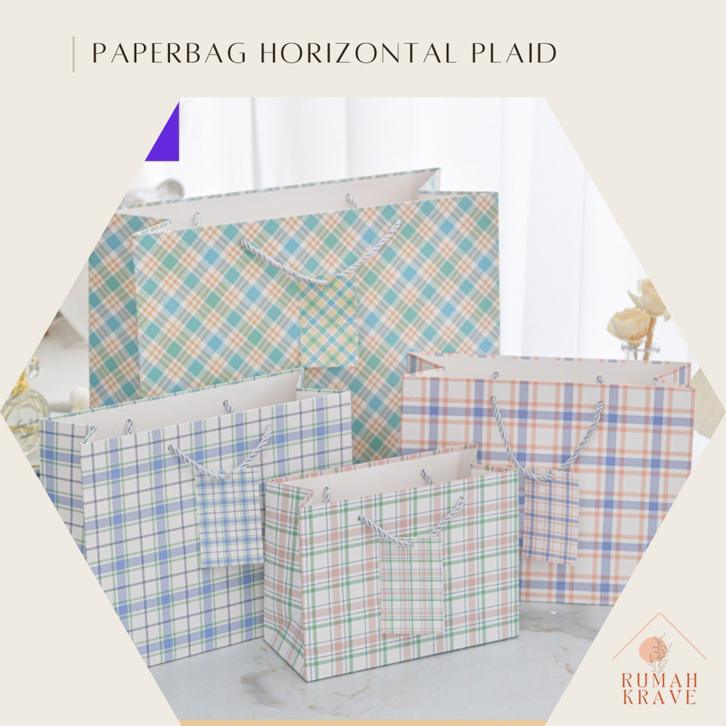 

RUMAH KRAVE - Paperbag Horizontal Plaid Landscape Kotak-kotak
