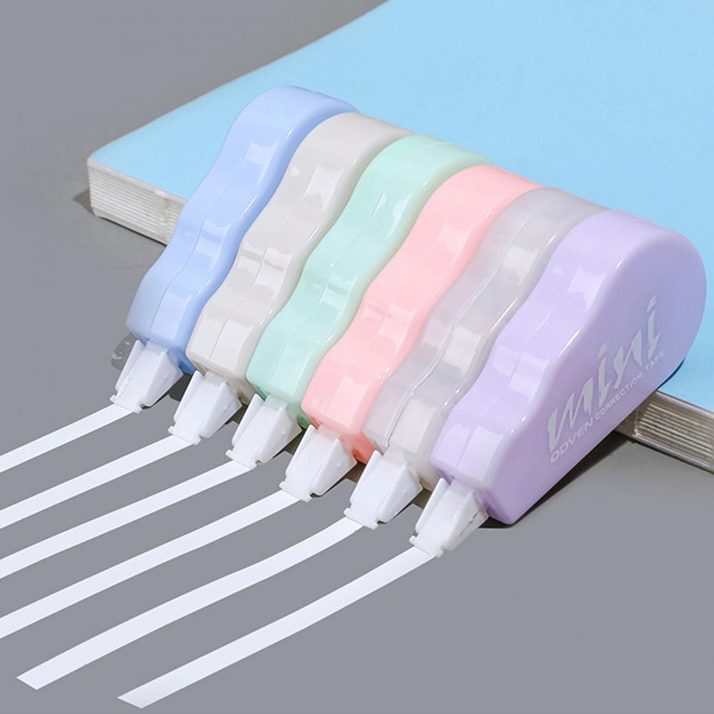 

6Pcs/Set Correction Tape Soft Plastic Cream Color Glue Roller for Student Error Eraser Tape School Supplies Stationery