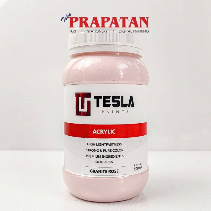 

Tesla Acrylic Paint / Cat Akrilik Tesla 500 ml NEW COLOR - Granite Rose