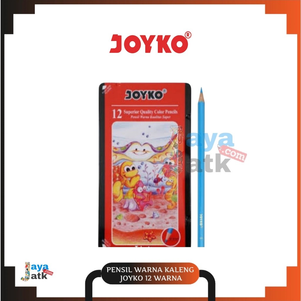

(SET) Pensil Warna Panjang / Colored Pencils Kualitas Super 12 Warna Kaleng - Joyko