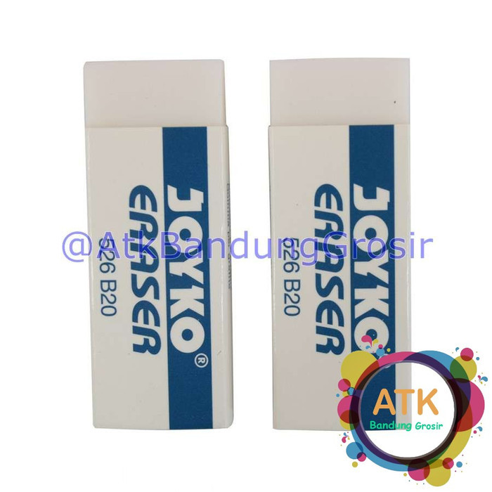 

Penghapus Joyko Eraser 526 B20 White 1 BOX 20 PCS Stip Warna Putih
