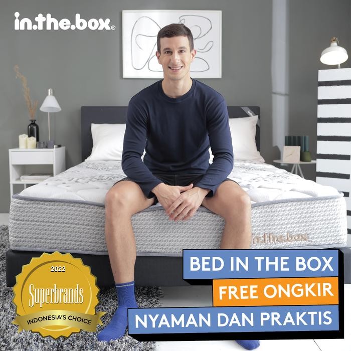 Kasur Spring Bed INTHEBOX Ukuran 160x200 (Queen) - FREE BANTAL