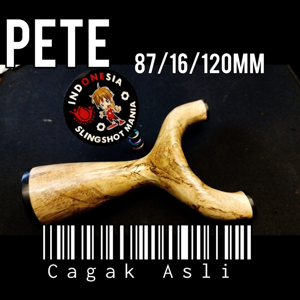 Ketapel Cagak Natural Kayu PETE -  CAKEPP