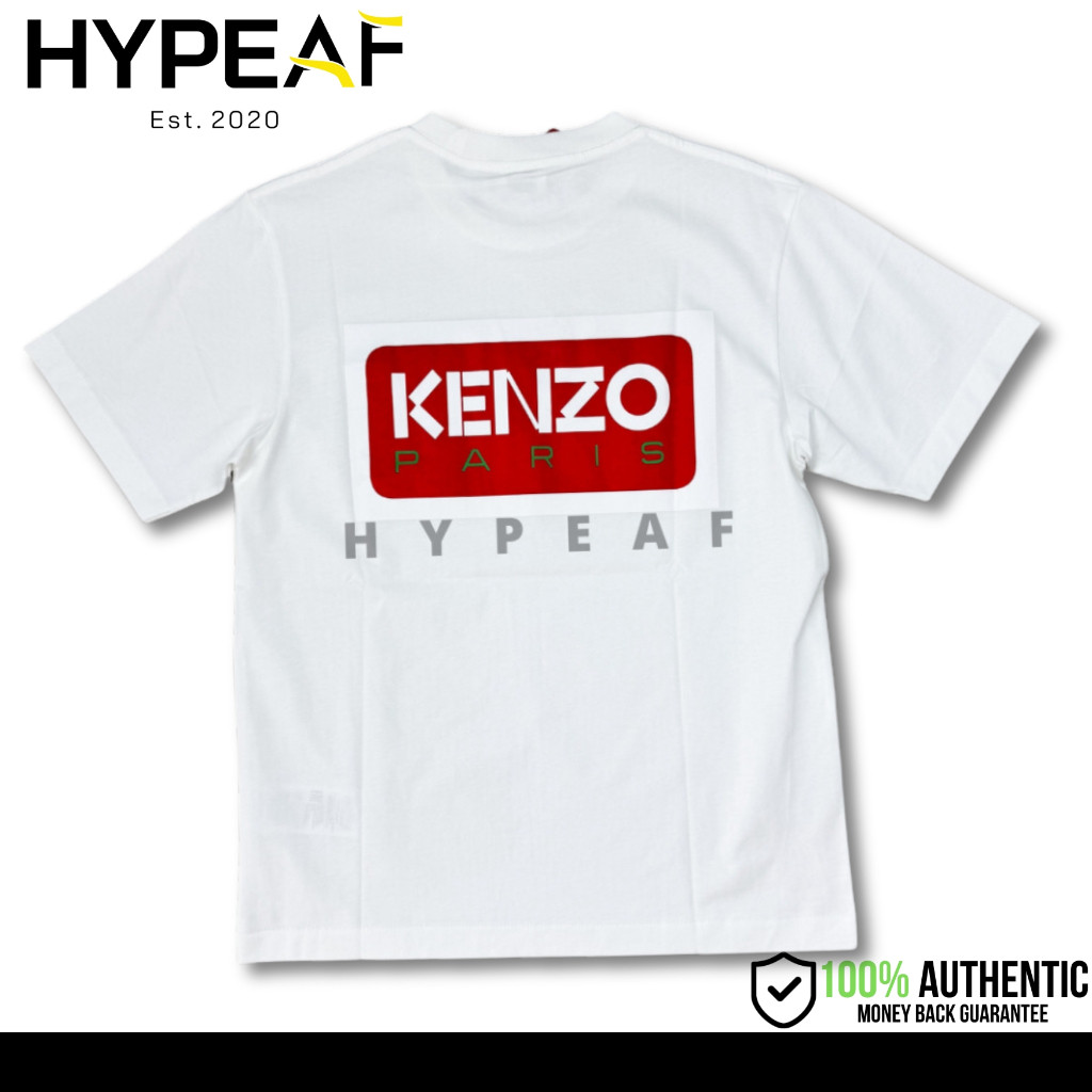 K Embroidered White Tee -  Paris Back Logo