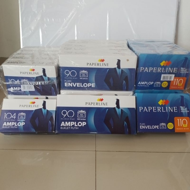 

Amplop Putih Amplop Uang Amplop Surat Paperline No. 90 / 104 / 110 ( Bal ) [ Original ]