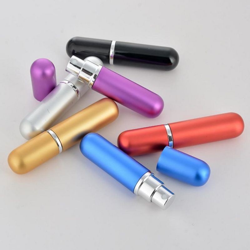 Botol Parfum Mini Travel 5ML Wadah Isi Ulang Perfume Refill Bottle Spray Aluminium kapsul lipstik se