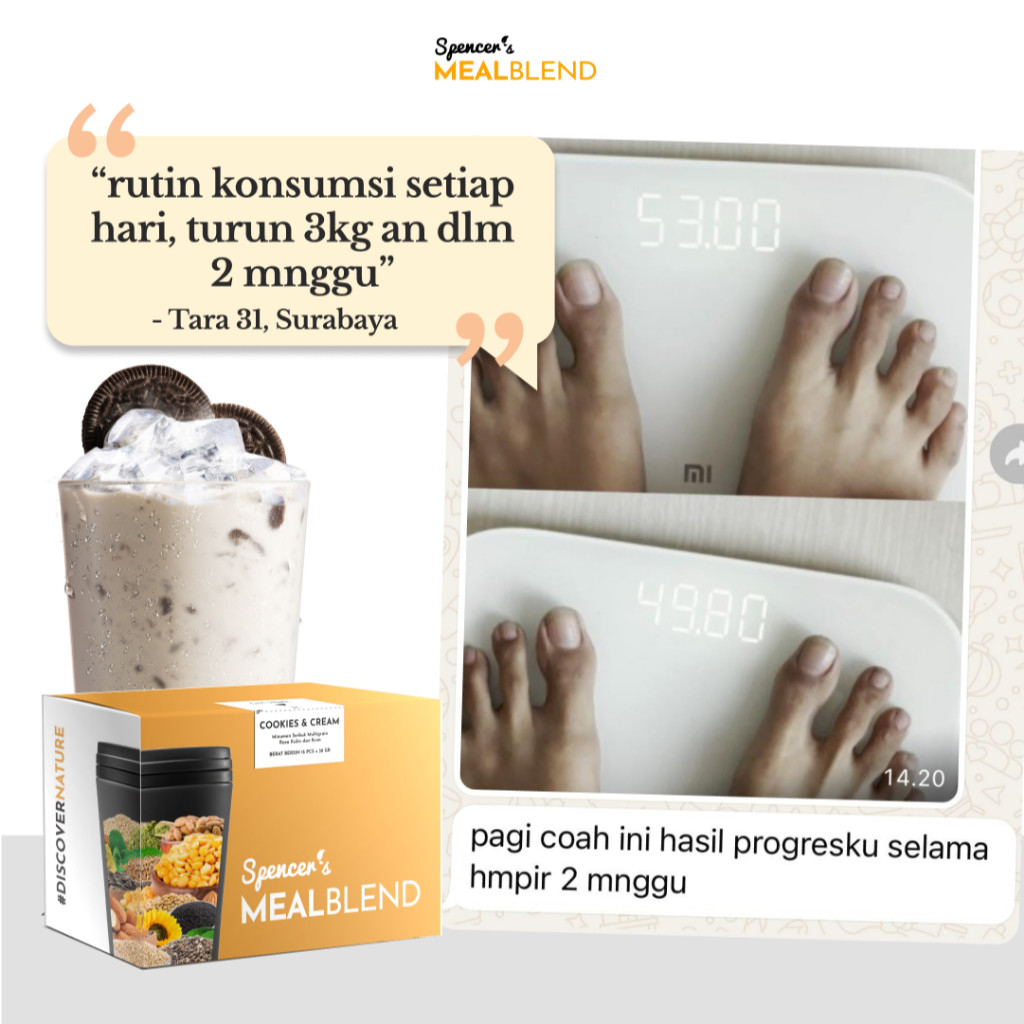 

Spencer's MealBlend - Makanan Pengganti Tanpa Gula Tinggi Protein