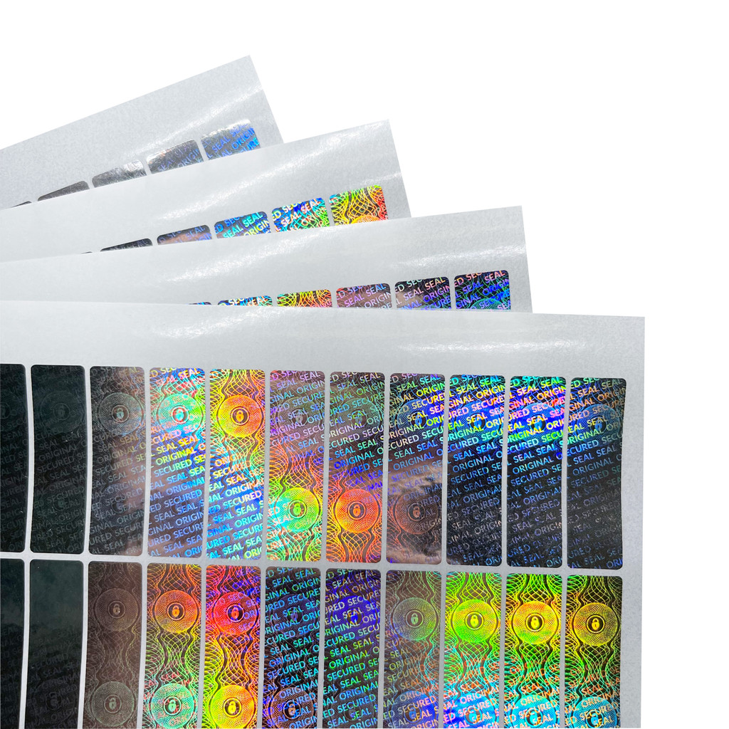 

100pcs holographic safety Seal sticker laser tamper-proof original authentic label warranty Tear invalid holographic sticker