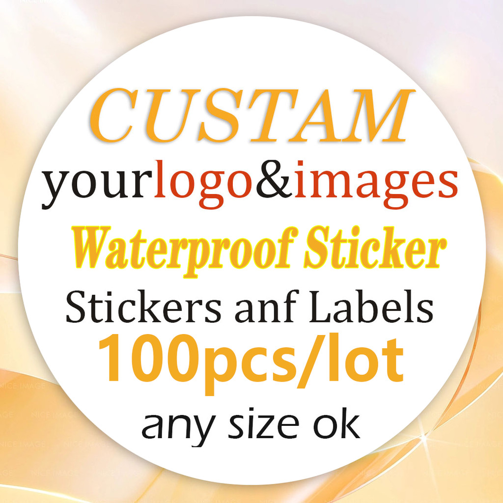 

95-100pcs Custom stickers and company logo personalized labels, waterproof and design your own labels,birthday wedding stickers