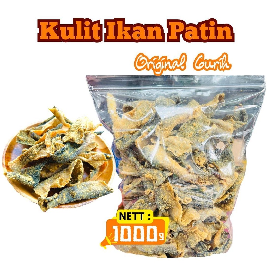 

KERUPUK KULIT IKAN PATIN PREMIUM KHAS MEDAN 1000 GRAM / 1 KG KERIPIK KULIT PATIN ORIGINAL DAN PEDAS JERUK