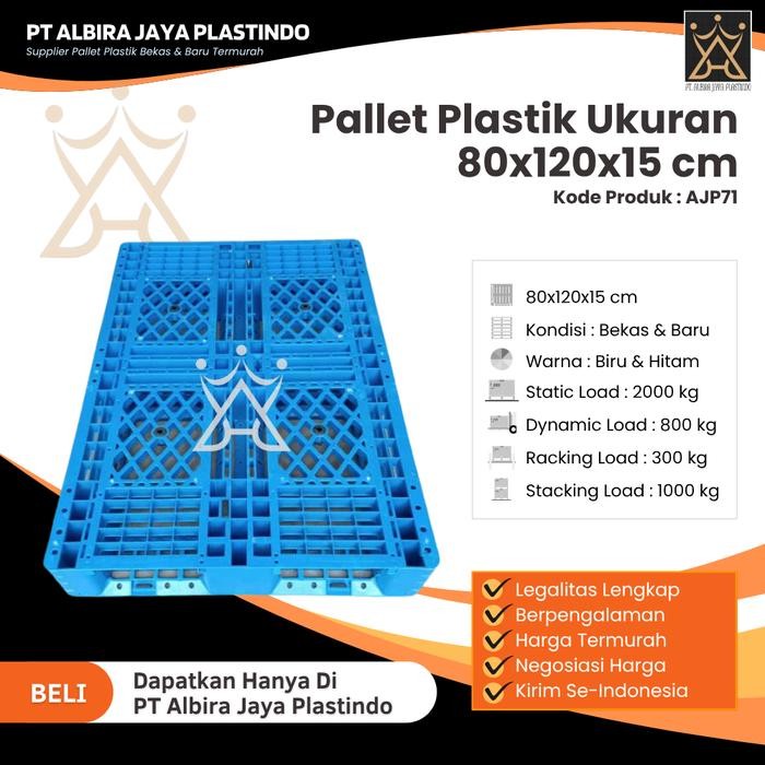 

Pallet Plastik Ukuran 80x120x15 cm
