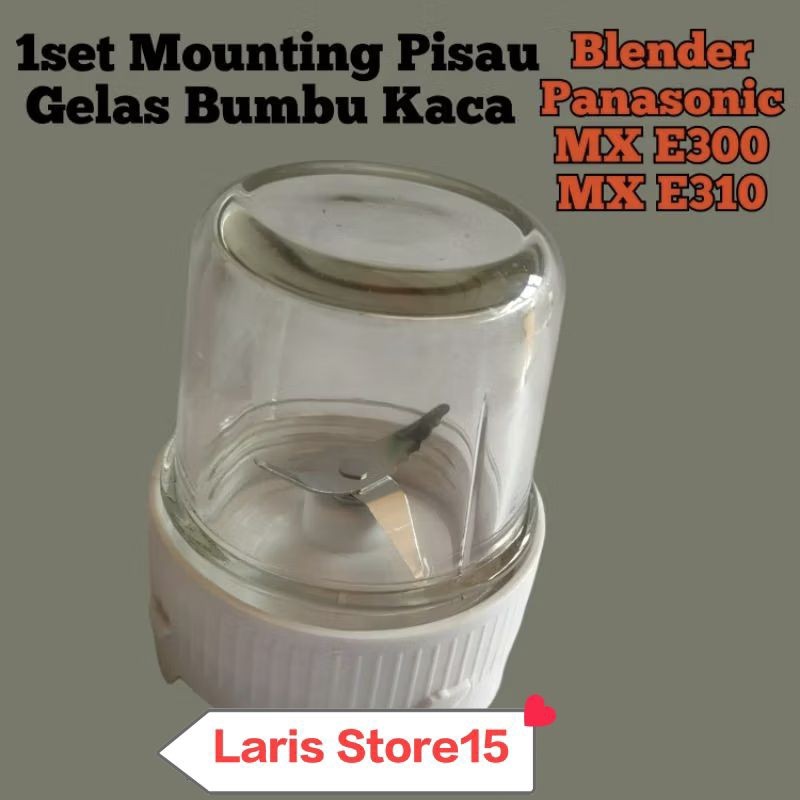 GELAS BUMBU KACA + PISAU 1SET BLENDER PANASONIC MX E300 E310 DLL