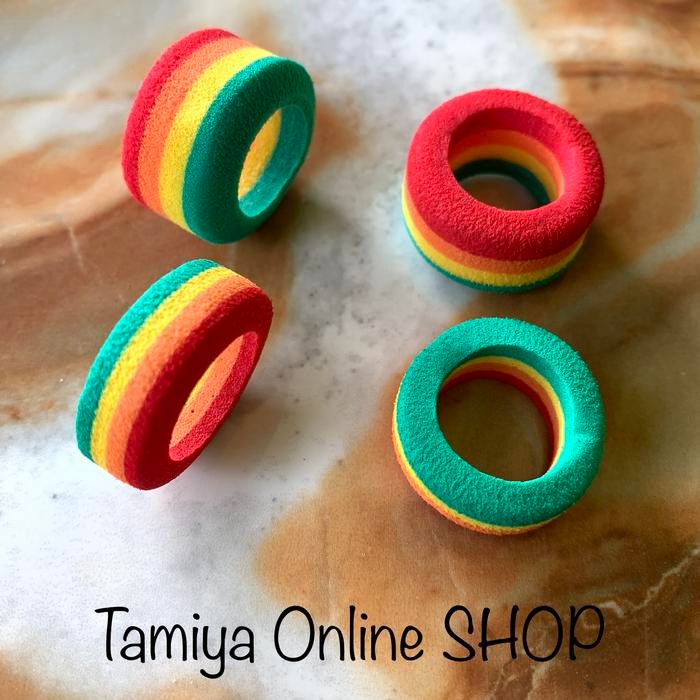 Rep Tamiya Sponge SMALL Tire Rainbow Ban Busa Tamiya Ban Busa Pelangi