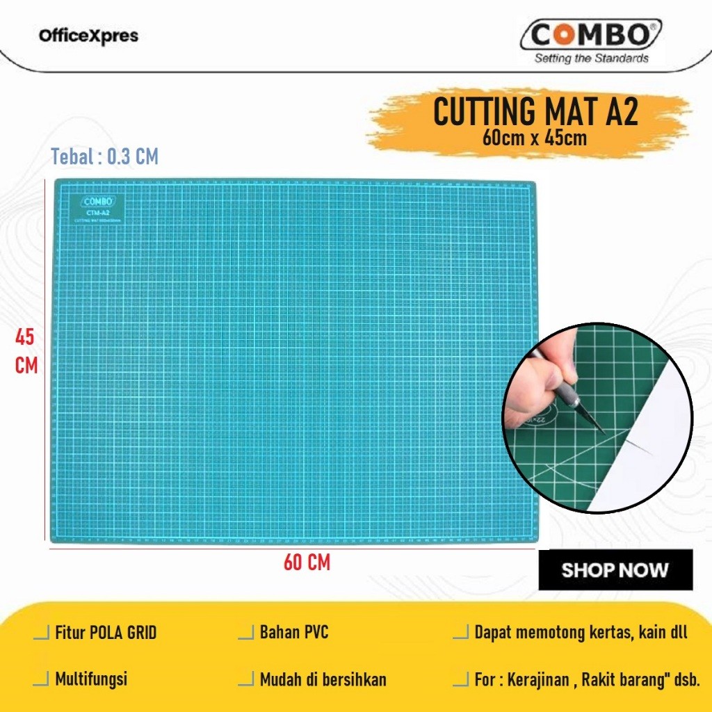

Alat Pemotong Cutting Mat / Alas Tatakan Potong Kertas A2 Combo / Alas Potong / Cutting Mat A2