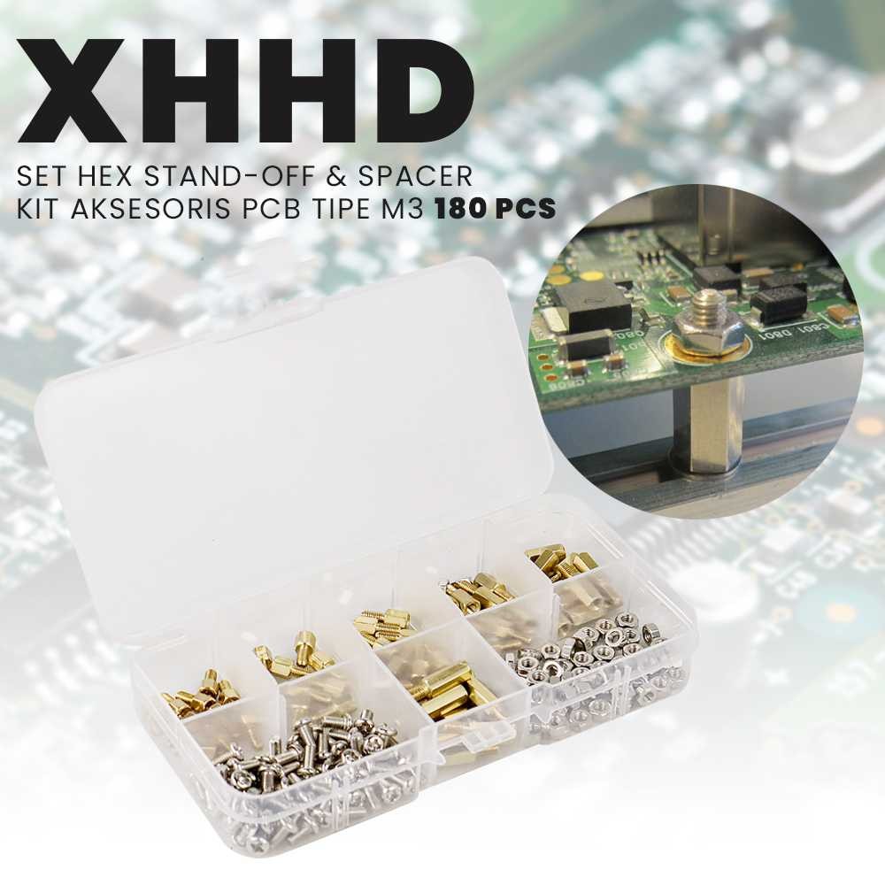 

Digap Set Hex Stand-Off and Spacer Kit Aksesoris PCB Tipe M3 180 PCS