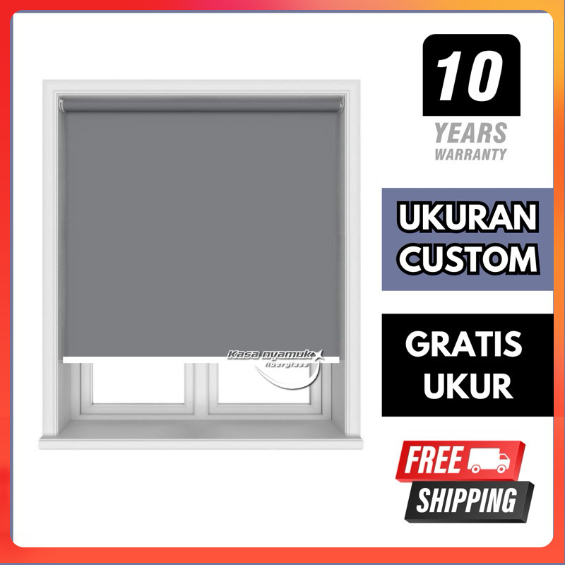 Tirai Kantor Tirai Roller Blinds Custom - Tirai Gulung Custom - Rolling Blind - Blind Roller