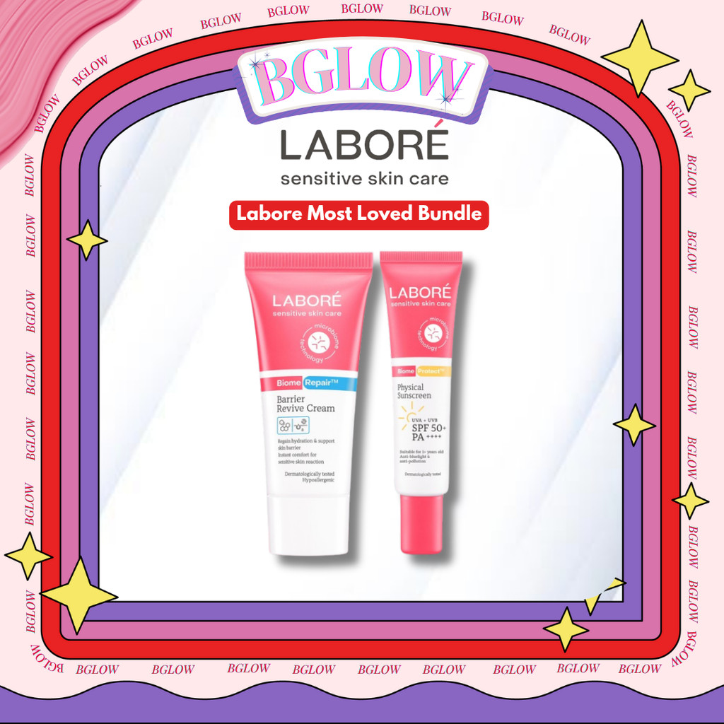 [ISI 2PCS] LABORE PAKET Most Loved Bundle - Barrier Revive Cream 50ml & Physical Sunscreen 30ml Faci