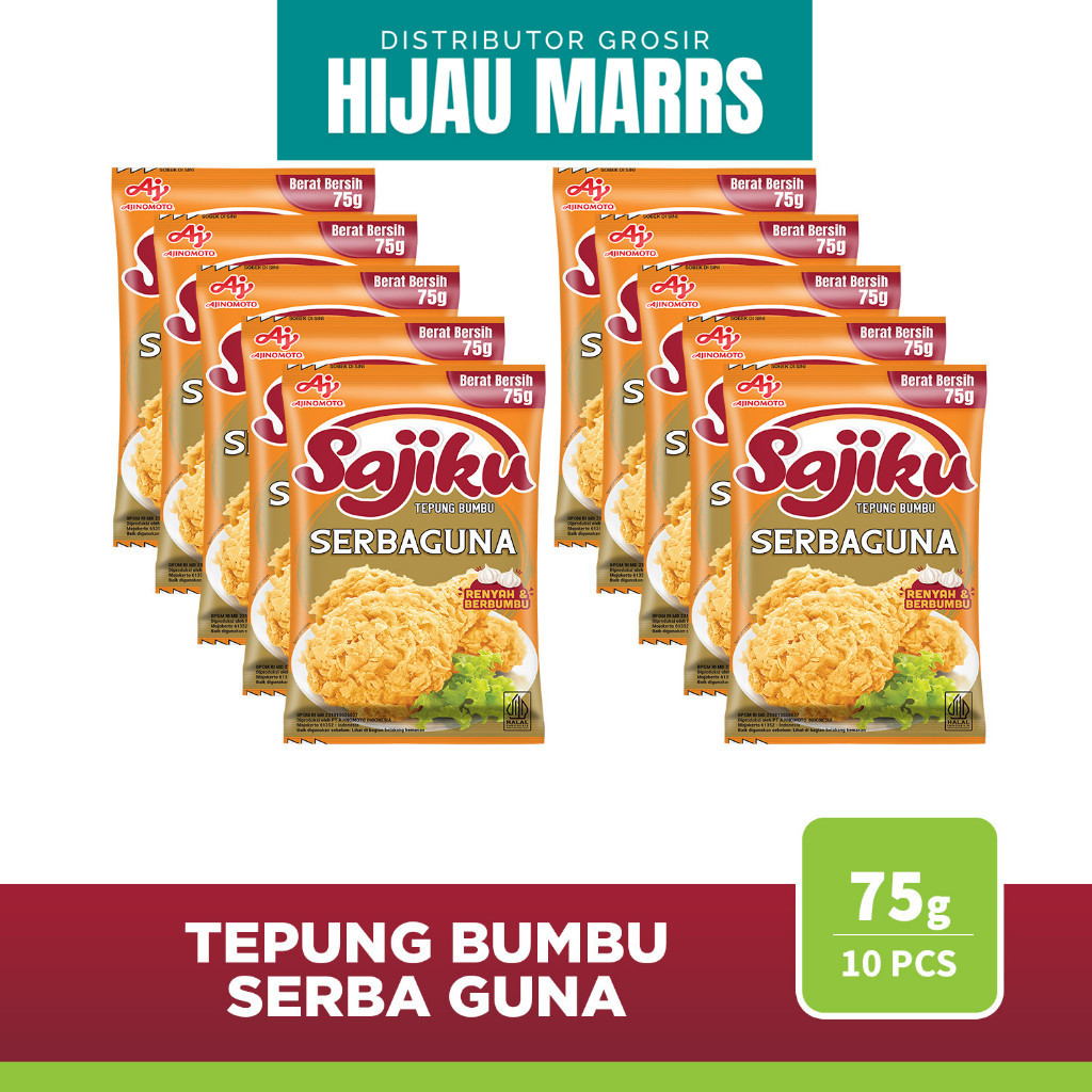 

HM ~ 1 Sachet Sajiku® Tepung Bumbu Serba Guna Sachet 75g.
