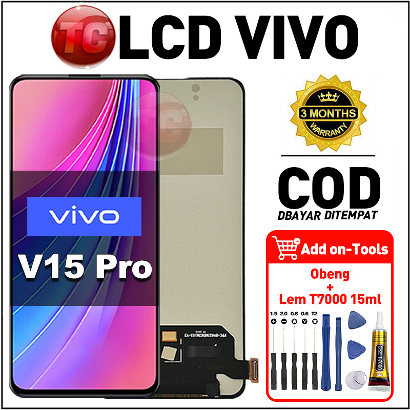 LCD VIVO V15 Pro ORI +Obeng tools+Lem T7000 fullset asli original hp Touchscreen Replacement HP Kual