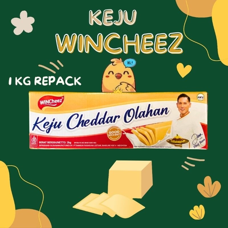 

Keju Wincheez Cheddar 1 KG ( Kemasan Repack )